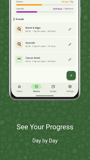 Keto Diet Log Screenshot 1