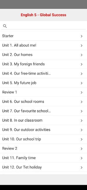 English 5 Global Success Screenshot 0