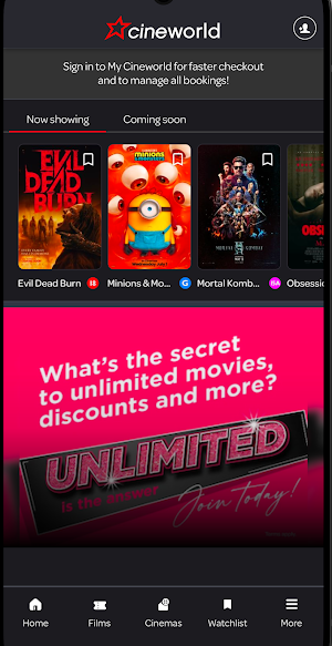 Cineworld Ireland Screenshot 0