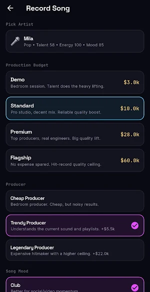 Music Tycoon: Label Manager Screenshot 3