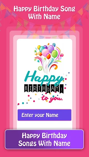 Birthday Song With Name - Wish Video Maker Screenshot 0