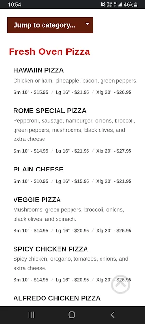 Rome Pizza Screenshot 2