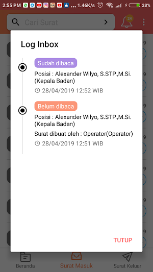 E-Office BPKAD Ketapang Screenshot 3