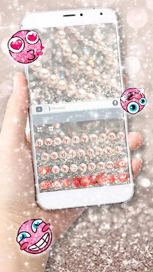 Beautiful Pearl Keyboard Theme Screenshot 0