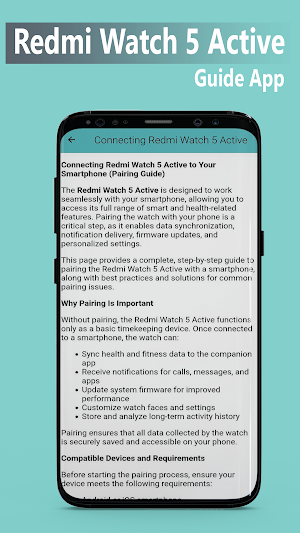 Redmi Watch 5 Active Guide App Screenshot 2