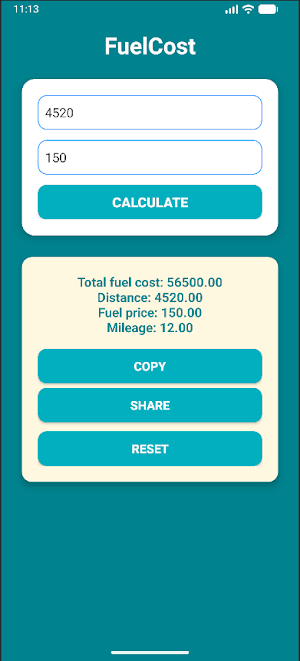 FuelCost Screenshot 2