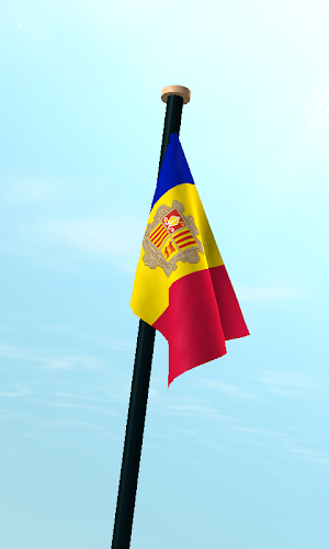 Andorra Flag 3D Live Wallpaper Screenshot 2