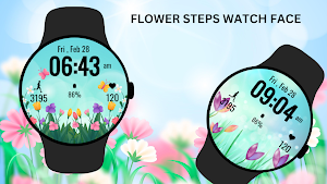 Flower Steps Watch Face Screenshot 1