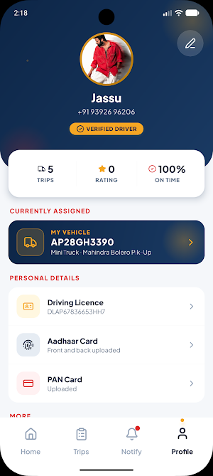 Simhadri Transport Driver Screenshot 3