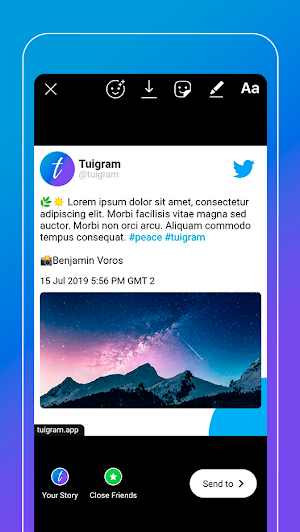 Tuigram - Share tweets on instagram Screenshot 3