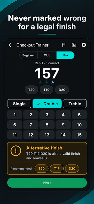 Checkout Coach: Darts Trainer Screenshot 1