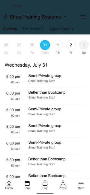 Shea Training Systems Screenshot 1