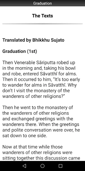 Graduation Sutta - Buddhism Screenshot 1
