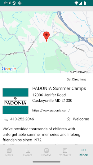 PADONIA Summer Camps Screenshot 2