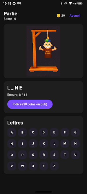 Pendu – Jeu de mots Direct Screenshot 3