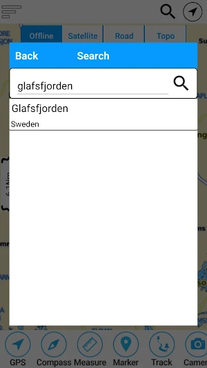 Glafsfjorden sjö Sverige Karta Screenshot 1