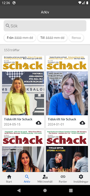 Tidskrift för Schack Screenshot 1