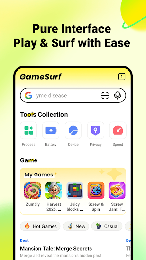 GameSurf Browser: Discover Fun Screenshot 0