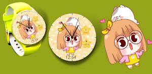 Cartoon kawaii watch face 2023 Screenshot 0