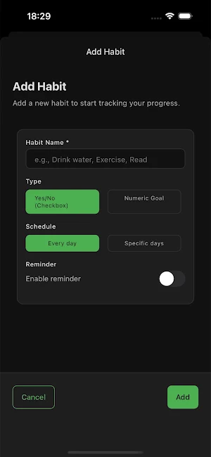 Habit Go Screenshot 0