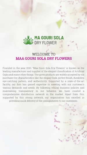 Ma Gouri Sola Dry Flower Screenshot 1