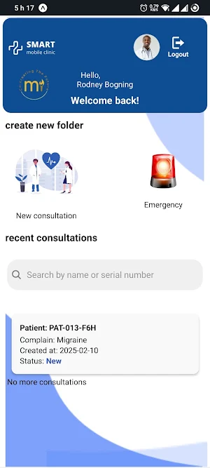 Smart Mobile Clinic (SMC) Screenshot 1