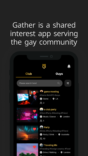 GATHER-gay gathering & dating Screenshot 2