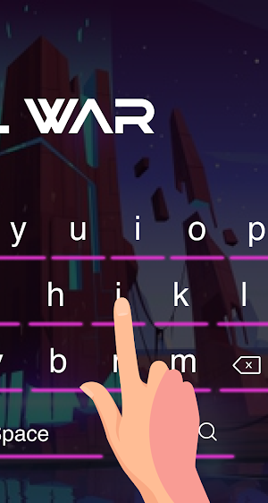 Neon Led keyboard - Civil War keyboard theme Screenshot 1
