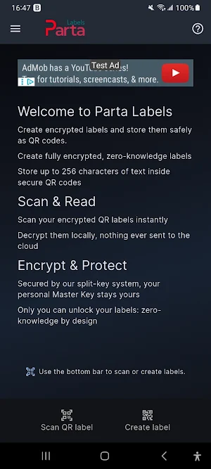 Parta Labels Screenshot 2