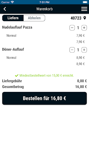 Pizza Pazza Lieferservice Screenshot 1