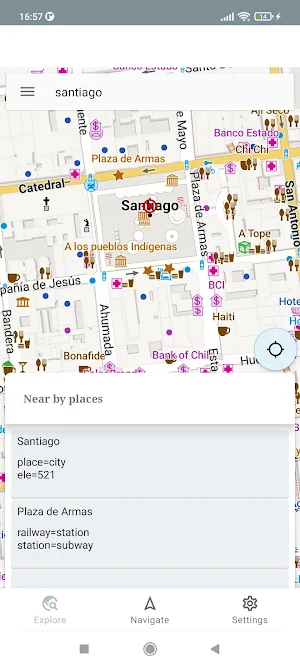 Santiago Chile Offline Map Screenshot 0