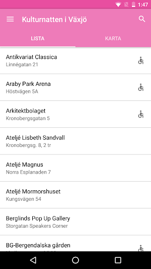 Kulturnatten i Växjö 2018 Screenshot 2