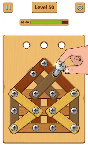 Nuts Bolts ASMR - Wood Nuts Screenshot 0
