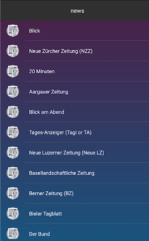 Switzerland Newspapers Screenshot 1