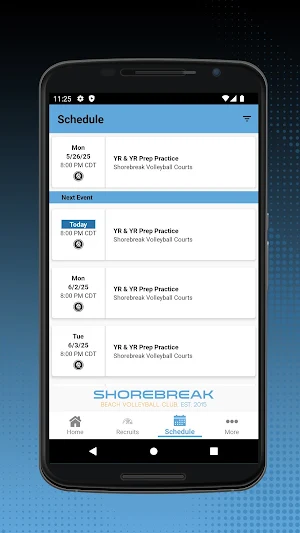 Shorebreak Volleyball Club Screenshot 1
