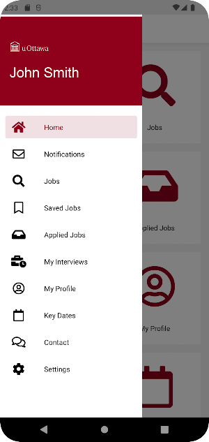 uOttawa CO-OP Navigator Screenshot 2