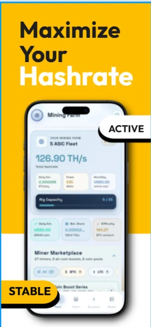 Mega BTC Miner, Bitcoin Mining Screenshot 2