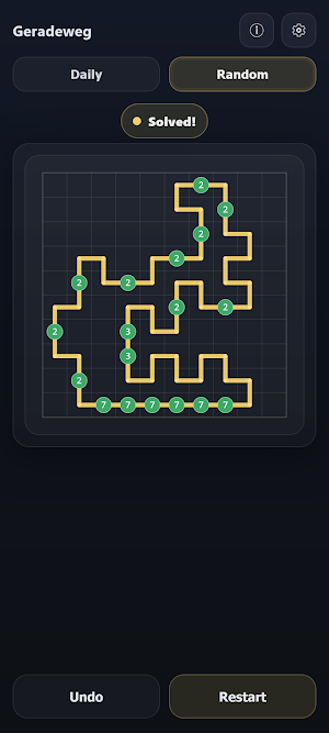 Geradeweg - Line Puzzle Screenshot 1