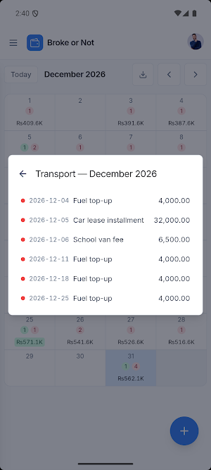 Broke or Not - Budget Planner Screenshot 3