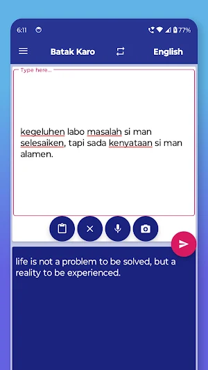 Batak Karo English Translator Screenshot 3