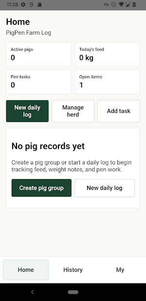 PigPen Farm Log Screenshot 1