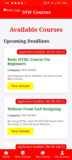 SSW- Skill Courses & Trainings Screenshot 1