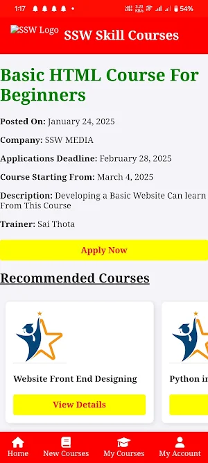 SSW- Skill Courses & Trainings Screenshot 2