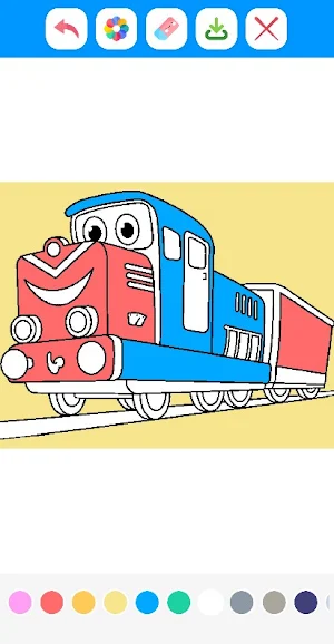 Cute Train Coloring Book Screenshot 0