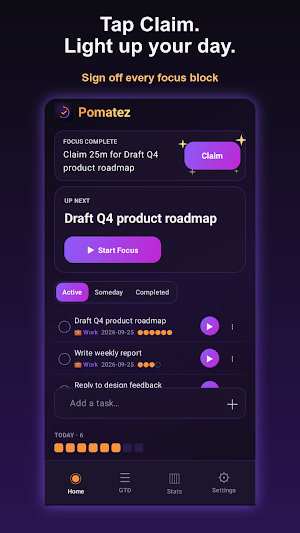 Pomatez: Pomodoro & Tasks Screenshot 1