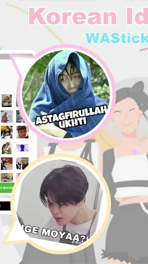 Korean Idol Kpop WASticker Screenshot 3