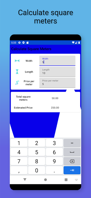 Square Foot Calculator Screenshot 3