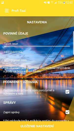 A Profi Taxi Bratislava Screenshot 3