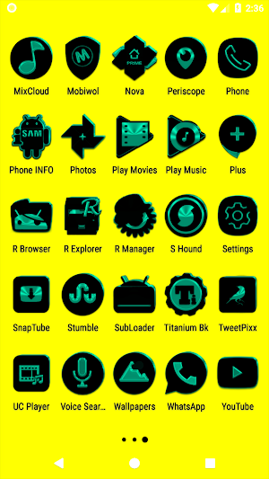 Black and Teal Icon Pack Screenshot 3