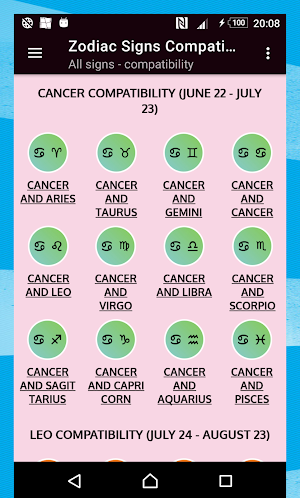 Zodiac Signs Compatibility Screenshot 0
